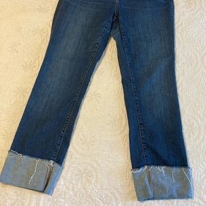 LOFT curvy straight cuffed jeans - size 12